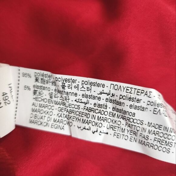 Zara Asymmetric Midi Dress Dark Red Womens Size M NWT - Picture 10 of 10